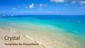  Presentation with mexico cancun - Audience pleasing PPT theme consisting of world zoning - cancun playa linda beach backdrop and a lemonade colored foreground