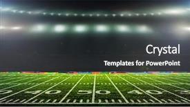  Presentation with football stadium - Presentation theme consisting of world zoning - stadium abstract football background and a dark gray colored foreground