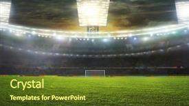  Presentation with stadium - Presentation enhanced with world zoning - stadium with fans the night background and a tawny brown colored foreground