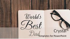  Presentation with best - PPT theme consisting of worlds best dad message written background and a lemonade colored foreground