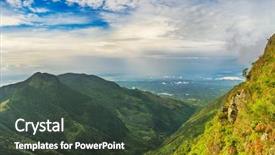  Presentation with world conflict siria - Slide set enhanced with world's end at morning background and a dark gray colored foreground