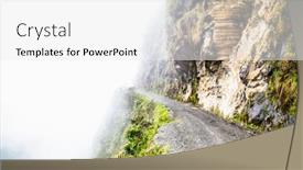  Presentation with altitude - Cool new slides with worlds most dangerous road at la cumbre pass altitude 4700 m called death road in bolivia backdrop and a white colored foreground