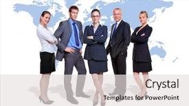  Presentation with corporate - Audience pleasing presentation theme consisting of worldwide and global business themes backdrop and a light gray colored foreground