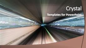  Presentation with light gauge steel - Amazing slide deck having light trail accelerating through a tunnel backdrop and a dark gray colored foreground