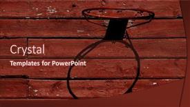  Presentation with barn - PPT theme featuring worn-basketball-hoop-nailed-onto background and a  colored foreground