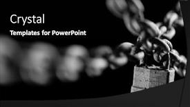  Presentation with chain - Presentation design featuring worn-rusted-chain-and-pad background and a  colored foreground