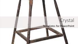  Presentation with vintage - Theme featuring worn-vintage-stool-isolated background and a light gray colored foreground
