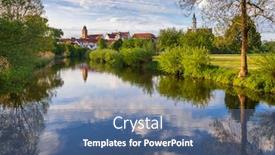  Presentation with light - Theme featuring wornitz-river-in-a-morning background and a ocean colored foreground