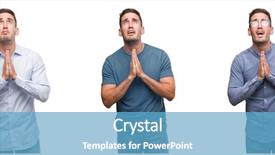  Presentation with praying hands - Cool new PPT theme with worried asking for forgiveness religion backdrop and a teal colored foreground