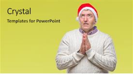  Presentation with praying hands - Slides having worried asking for forgiveness religion background and a yellow colored foreground