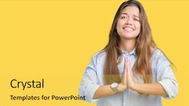  Presentation with praying hands - PPT layouts featuring worried asking for forgiveness religion background and a yellow colored foreground