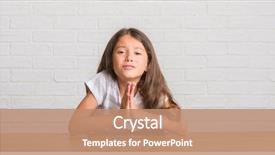  Presentation with praying hands - Audience pleasing presentation theme consisting of worried asking for forgiveness religion backdrop and a coral colored foreground