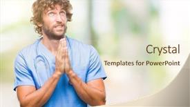  Presentation with praying hands - Slides with worried asking for forgiveness religion background and a  colored foreground