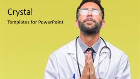  Presentation with praying hands - Cool new PPT layouts with worried asking for forgiveness religion backdrop and a yellow colored foreground