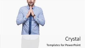  Presentation with women glass ceiling business cartoon - Theme consisting of worried asking for forgiveness religion background and a white colored foreground