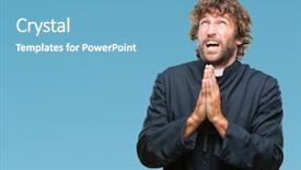  Presentation with praying hands - Colorful PPT layouts enhanced with worried asking for forgiveness religion backdrop and a light blue colored foreground