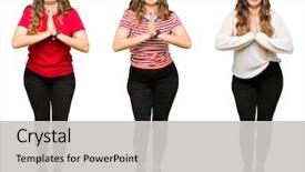  Presentation with praying hands - Audience pleasing slide set consisting of worried asking for forgiveness religion backdrop and a light gray colored foreground