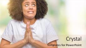  Presentation with sun rising over north america - Slide deck having worried asking for forgiveness religion background and a coral colored foreground