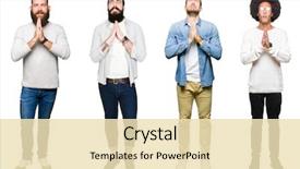  Presentation with praying hands - Presentation theme consisting of worried asking for forgiveness religion background and a lemonade colored foreground