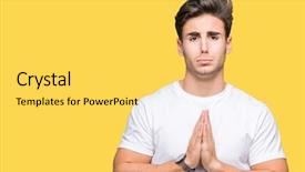  Presentation with praying hands - Beautiful PPT layouts featuring worried asking for forgiveness religion backdrop and a yellow colored foreground