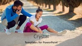  Presentation with sport injuri - Slides consisting of worried-male-with-a-hand background and a lemonade colored foreground