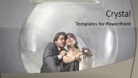  Presentation with married couple - Cool new slides with worried married couple trapped backdrop and a light gray colored foreground