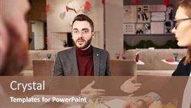  Presentation with glasses - Cool new presentation with worried-young-barded-businessman backdrop and a violet colored foreground