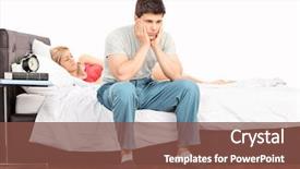  Presentation with contemplating - Presentation with worried young man sitting background and a tawny brown colored foreground