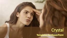  Presentation with wrinkles gray hair - Slides enhanced with worry - do i have wrinkles background and a tawny brown colored foreground