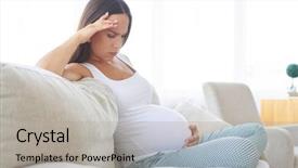  Presentation with pregnant woman cleaning - Amazing theme having worry - side view of worried pregnant backdrop and a light gray colored foreground