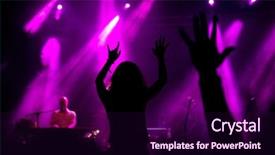  Presentation with worship concert - Colorful PPT theme enhanced with raised at a live music backdrop and a wine colored foreground