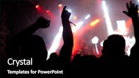  Presentation with worship concert - PPT layouts having raised at a live music background and a black colored foreground