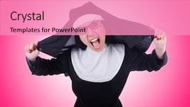  Presentation with nun - Beautiful theme featuring devotional dance - funny nun isolated backdrop and a  colored foreground