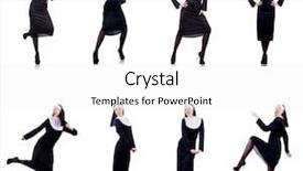  Presentation with nun - Colorful presentation theme enhanced with devotional dance - pretty nun isolated on white backdrop and a  colored foreground