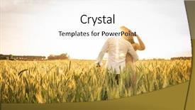  Presentation with romantic love - Amazing slide deck having farm wedding - romantic couple dancing on love backdrop and a  colored foreground