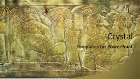  Presentation with kings - Slide deck featuring worship leader - bas-relief carving background and a yellow colored foreground