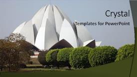  Presentation with freedom worship - Slides consisting of worship lotus temple india background and a light blue colored foreground