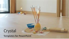  Presentation with worship - Beautiful presentation theme featuring worship moving background - move in new house backdrop and a coral colored foreground