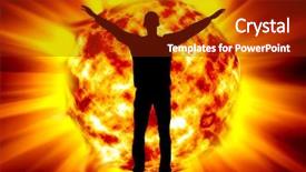  Presentation with worship - Beautiful theme featuring worship to god element backdrop and a crimson colored foreground