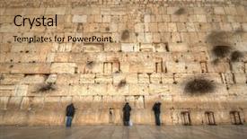  Presentation with western - Cool new PPT theme with worshipers at the western wall backdrop and a coral colored foreground