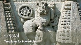  Presentation with india temple - Cool new slides with worshippers - stone sculptures on the astonishingly backdrop and a gray colored foreground
