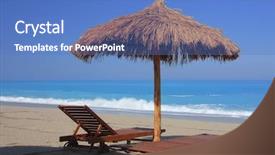  Presentation with summer - Theme enhanced with worshippers - summer on the beach background and a teal colored foreground