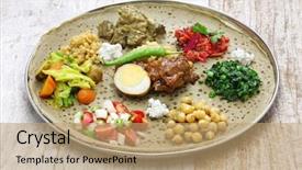 Presentation with flag of ethiopia or ethiopian - Beautiful PPT layouts featuring wot - ethiopian cuisine backdrop and a coral colored foreground