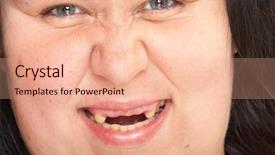  Presentation with wound - Audience pleasing presentation theme consisting of wound - ugly woman with missing teeth backdrop and a coral colored foreground