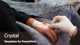  Presentation with infusion - Presentation theme consisting of wound care - accident - victim get background and a tawny brown colored foreground