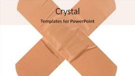  Presentation with wound care - PPT theme with wound care - first-aid plaster background and a coral colored foreground