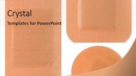  Presentation with wound - PPT theme with wound care - first-aid plaster background and a coral colored foreground