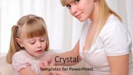  Presentation with wound care - Cool new PPT layouts with wound care - mom puts her baby daughter backdrop and a coral colored foreground