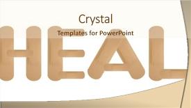  Presentation with heal - PPT theme featuring wound care - plaster band aids spelling heal background and a cream colored foreground