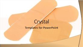  Presentation with wound care - Amazing slides having wound care - sticking plasters isolated on white backdrop and a yellow colored foreground